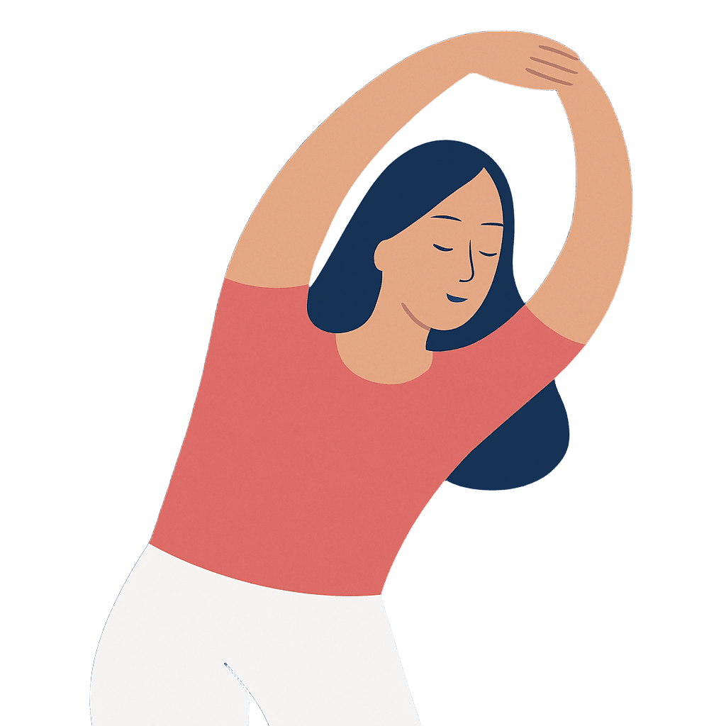 Woman stretching